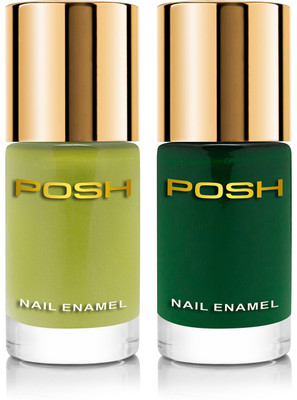 Posh HIGH GLOSS NAILPOLISH, QUICK DRY,TOXIN FREE,9 ML EACH,649,652, NAUGHTY PARROT GREEN, ROYAL JADE(Pack of 2)