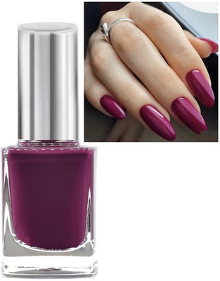 Arcanuy Glossy Finish Nail Enamel With Quick Dry Formulation Hot Majenta Dark Majenta