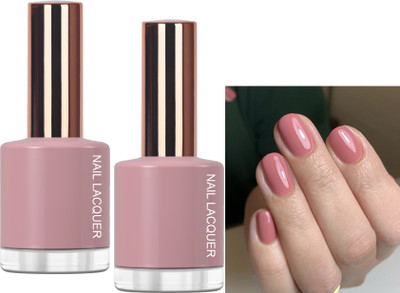 ADJD Combo Shine & Breathable Light pink Nail Polish, Quick Dry Mliky bar Mliky bar