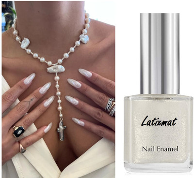 Latixmat Shine White Nail Polish Pearl White