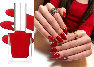 GABBU Cherry Red Nail Polish designed for easy application at home.. cherry RED