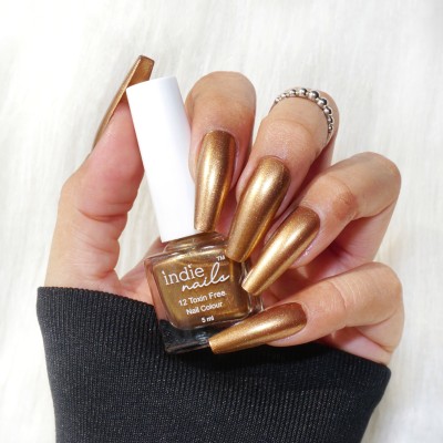 Indie Good As Gold Metallic Nail Polish Lacquer Toxic Free Quick Dry Long Lasting Good As Gold