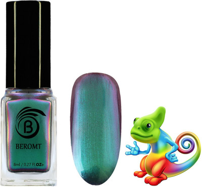 BEROMT CHROME PRISMATIC NAIL POLISH-6002 Deep Green