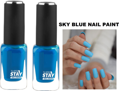 ADJD INSTANT SKY BLUE COMBO NAIL PAINT SKY BLUE(Pack of 2)