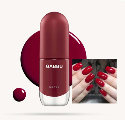 GABBU Nail Polish Lacquer Toxic Free Quick Dry Long Lasting Glossy Shine Cherry Red Cherry Red