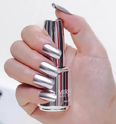 EVERERIN Best Magic Mirror Effect Chrome Nail Art Paint Metallic Silver metallic Silver