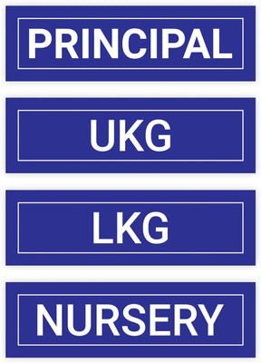 SignsExpress Plastic Classroom and Principal Room Name Plate Name Plate(Blue)
