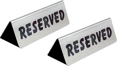 Hospitality Silver Reserved Name Plate(Silver) deal from flipkart Hospitality Silver Reserved Name Plate(Silver) deal from flipkart