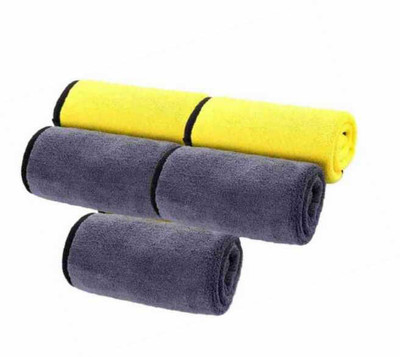 Manav Pack of 5 Heavy Double Sided Microfiber Cloth for Cleaning MCT30x5.91 Sponge Wipe(Medium)