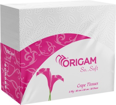 Origami So Soft 2 Ply Pack of 1 White Paper Napkins(50 Sheets)