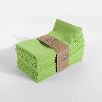 FINGERCRAFT Table Dinner Napkins Solid Color Perfect for Parties Wedding 20x20 inches Leaf Green Cloth Napkins(12 Sheets)