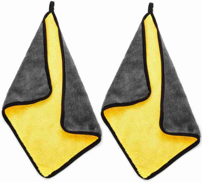SNAN ICROFIBER CLOTH D60 PO2 11 YELLOW AND GREY Cloth Napkins(2 Sheets)