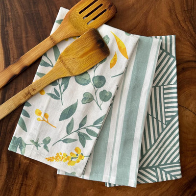 Oak & Lily TX-0AI9-294K Sage Green Cloth Napkins(3 Sheets)