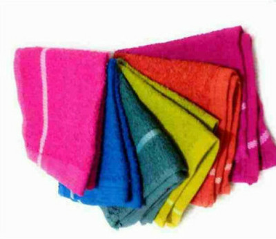 SNAN PLAIN RUMAL PO6 C15 Multicolor Cloth Napkins(6 Sheets)