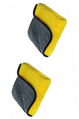 SNAN ICROFIBER CLOTH D70 PO2 8 YELLOW AND GREY Cloth Napkins(2 Sheets)