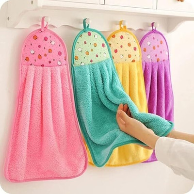 Washaway Microfiber 300 GSM Hand Towel Set Multicolor Cloth Napkins(4 Sheets)