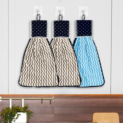 KUBER INDUSTRIES Napkin|Washbasin Hanging Napkin|Towel|Pack of 3 Multicolor Cloth Napkins(3 Sheets)