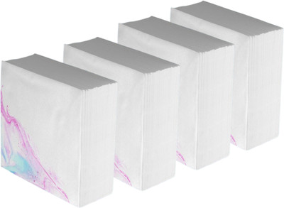 PurePly Soft Tissue - Pack of 6 (100 tissues each) White Paper Napkins(6 Sheets)