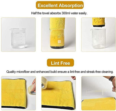 SJK Microfiber Vehicle Washing  Duster(Pack Of 6, 600 GSM)