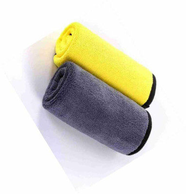 SNAN ICROFIBER CLOTH D81 PO2 1 YELLOW AND GREY Cloth Napkins(2 Sheets)