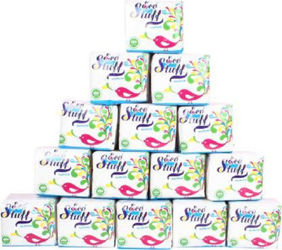 Eco Stuff Soft Tissue Paper White Napkin Pack of 15 White Paper Napkins(15 Sheets)