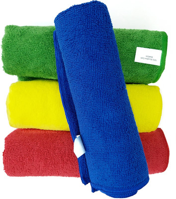 Trosskart Microfiber Cloth (Pack of 4 Pcs.) Multicolor Cloth Napkins(4 Sheets)