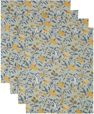 RATAN CART 23HFKT003 Multicolourd Cloth Napkins(4 Sheets)