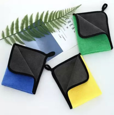 WebDealz Pack of 3 Multi-Purpose Thick & Soft Dual Sided Cleaning Towel MCT30x3.213 Scrub Sponge(Medium)