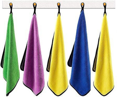 OM Creations Microfiber Vehicle Washing  Cloth(Pack Of 5, 600 GSM)