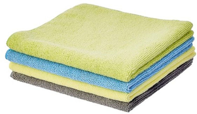 CRYSTALFRESH Microfibre Cleaning Cloth Kitchen for Gaming, Computers, Laptops, Mobiles((Random Designs & Color) (40X40 CM)(4Units))