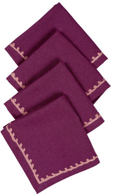 RATAN CART Napkin Purple Cloth Napkins(4 Sheets)