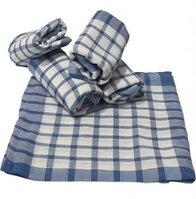 NapkinR Kitchen Roti Napkin Blue Cloth Napkins(6 Sheets)