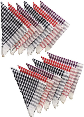 Prodrop Kitchen Napkin 16*16 Multipurpose_Daily use_ 300GSM Multicolor Multicolor Cloth Napkins(12 Sheets)