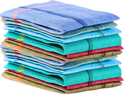 Heartmia Reusable Cotton Big Checked Multicolor Cloth Napkins(6 Sheets)