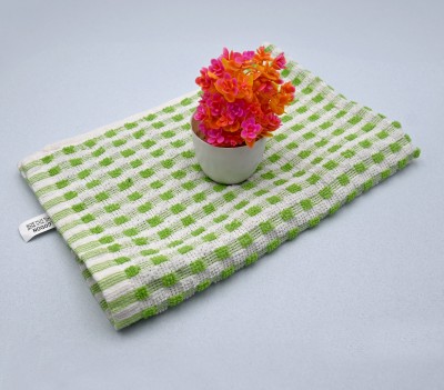 PRAKARTIK Cleaning Terry Kitchen Towel (40x60 cm) Green Cloth Napkins(3 Sheets)