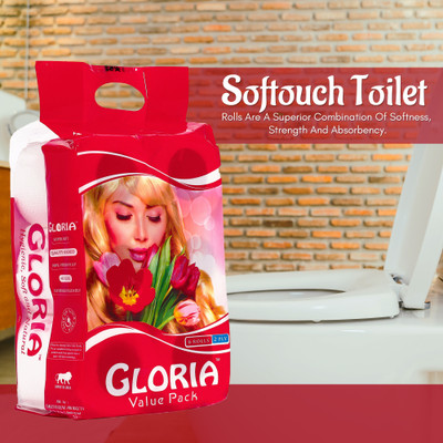 GLORIA 6 in one 2 ply total Toilet Paper Roll(2 Ply, 400 Sheets)