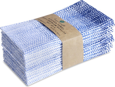FINGERCRAFT Table Dinner Napkins Printed Design Perfect for Parties Wedding 20x20 inches Blue Ombre Cloth Napkins(12 Sheets)