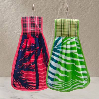 Giza COTTON HTKTV_RedGreen Red Green Cloth Napkins(2 Sheets)