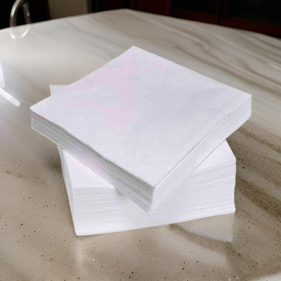 Liftoff Multipurpose Tissue Paper Reusable/Washable ( Pack of 1 ) White Cloth Napkins(50 Sheets)
