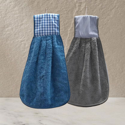 Giza COTTON HTKT_Blue_Grey SeaBlue Grey Cloth Napkins(2 Sheets)