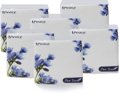 Peace Forever So Soft Tissue/ Table Top Napkins - 90 Napkins Per Pack - (Pack of 6 ) White Paper Napkins(6 Sheets)