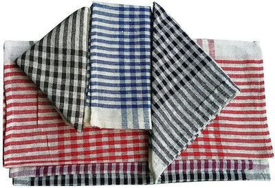 NAVYA Cotton Check Kitchen Towel (Pack of 618*18 INCH ) Multicolor Cloth Napkins Multicolor Cloth Napkins(6 Sheets)