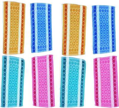 Bornify Multicolor Cotton Combo Kitchen Towel Napkin Multicolor Cloth Napkins(8 Sheets)
