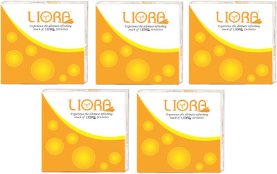Liora Napkin 40x40 Plain 2Ply 50 Pulls Pack of 5 White Paper Napkins White Paper Napkins(250 Sheets)