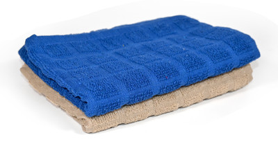 PRAKARTIK Kitchen Towel Loyal Blue and Brown Set of 2 Blue, Brown Cloth Napkins(2 Sheets)