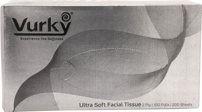 Vurky Facial Tissue – Metallic Silver | 100 Pulls | Soft & Stylish | Pack of 1 Silver Paper Napkins