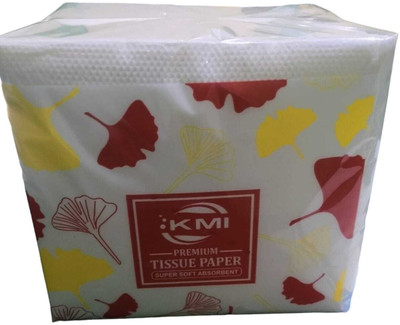 KMI Ulta Luxury Soft Nepkins pack of 4 White Paper Napkins(200 Sheets)