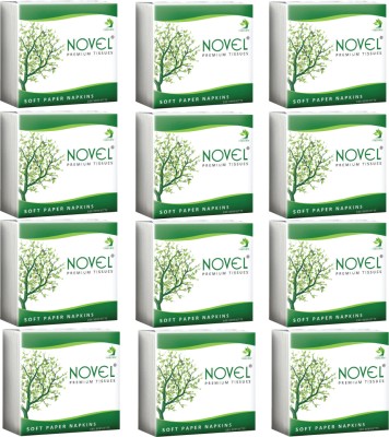 NOVEL Soft Paper Napkins White Paper Napkins(12 Sheets)