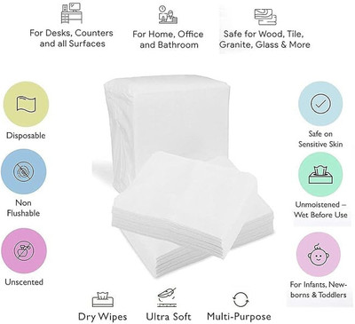 liftoff FACE TISSUE 50SHEETS PACK OF 2 Dry Cotton Cleaning Cloth(100 Units)