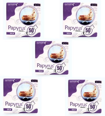 PAPYRUS Classic Silk Napkins paper tissue | Napkins for kitchen 2 ply (50X5=250pcs) White Paper Napkins(5 Sheets)